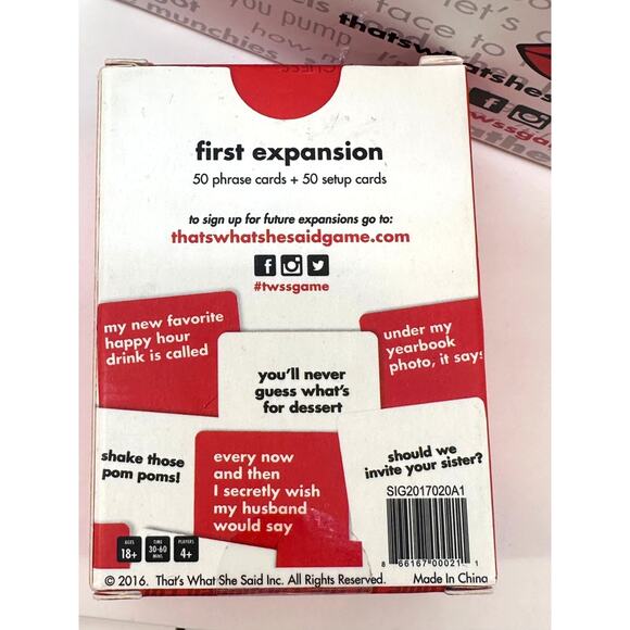 GAME: That's What She Said (Original Game & Expansion Pack) - Picture 5 of 7